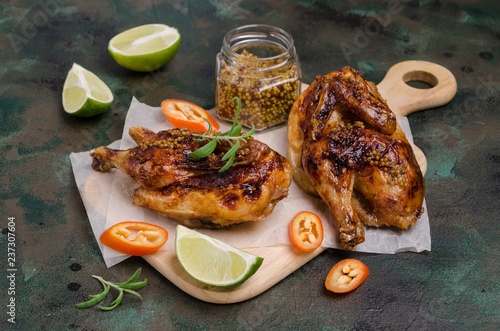 Traditional fried cornish hen