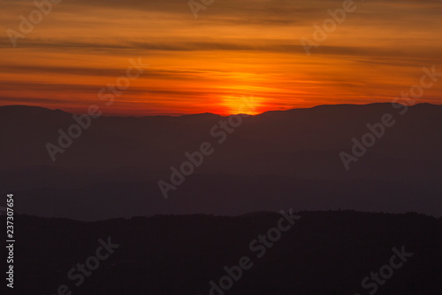 Wallpaper Mural Beautiful sunset in the mountains Torontodigital.ca