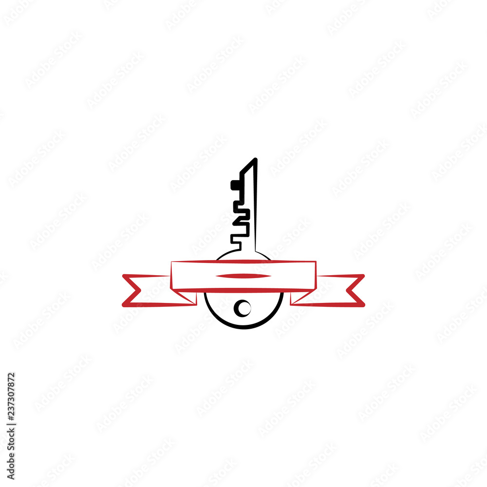Motivation, key, tape 2 colored line icon. Simple colored hand drawn element of illustration. key, tape outline symbol design from motivation set Motivation, key, tape 2 colored line icon. Simple colored hand drawn element of illustration. key, tape outline symbol design from motivation set