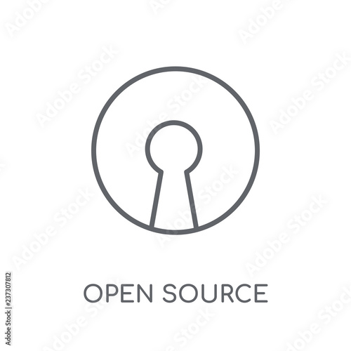 open source linear icon. Modern outline open source logo concept on white background from General collection