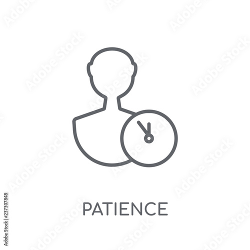 patience linear icon. Modern outline patience logo concept on white background from General collection
