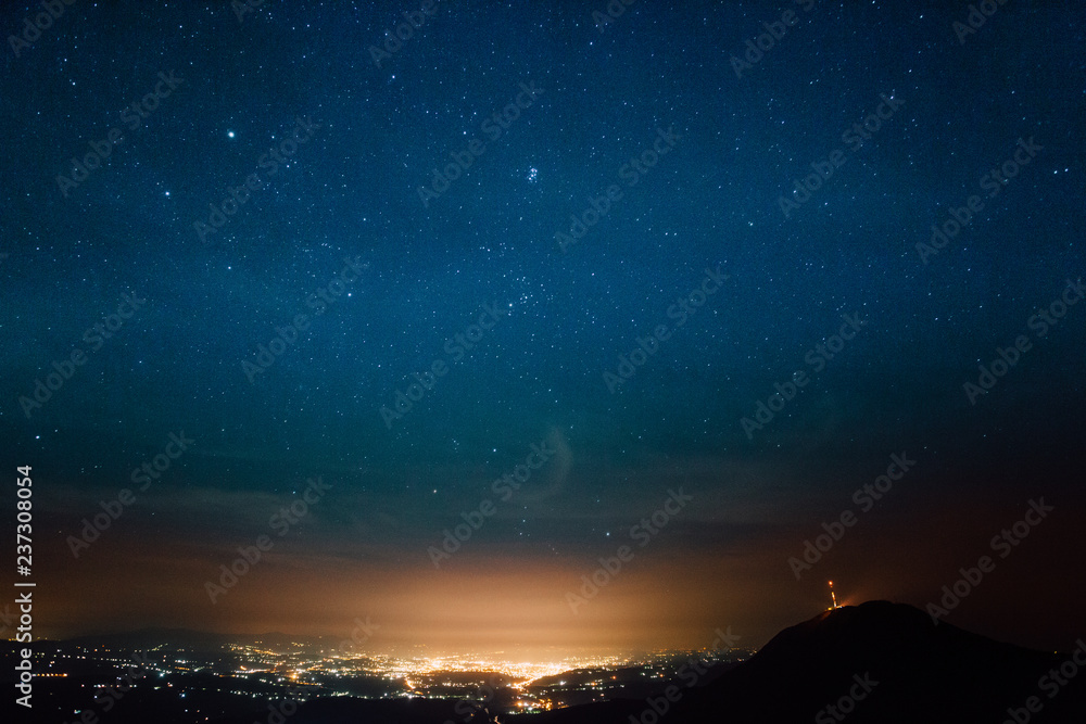 Milky way and stars in the sky Milky way and stars in the sky