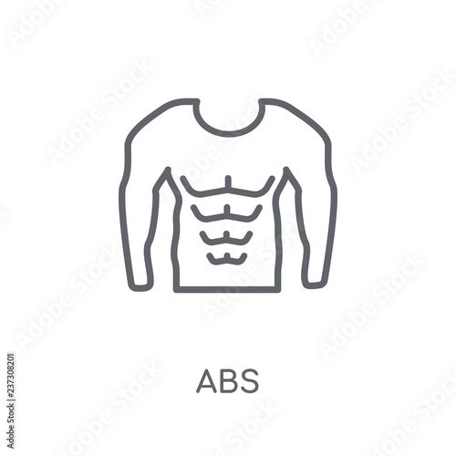 Abs linear icon. Modern outline Abs logo concept on white background from Gym and Fitness collection