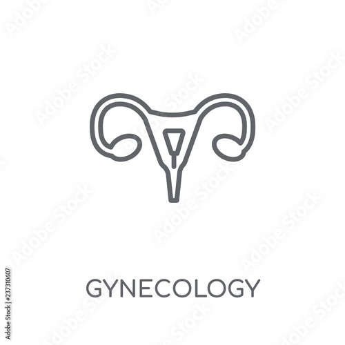Gynecology linear icon. Modern outline Gynecology logo concept on white background from Health and Medical collection