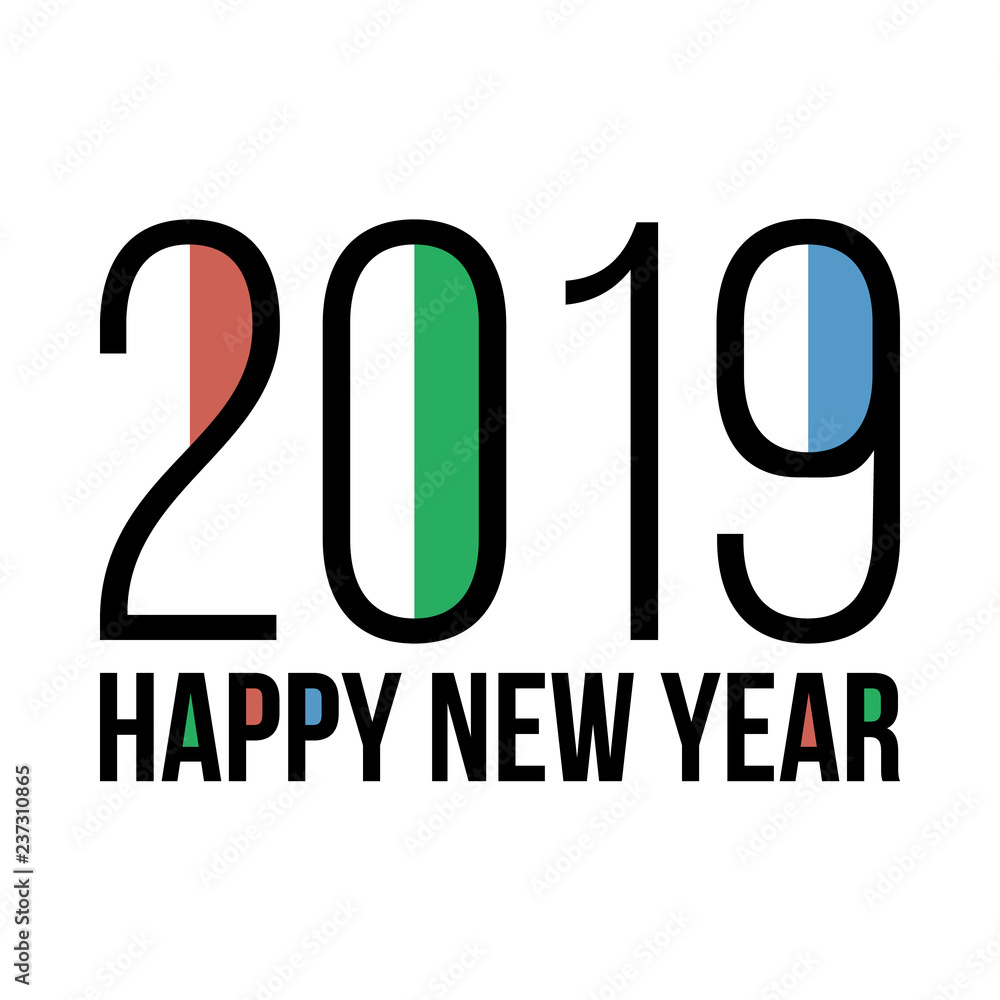 minimalistic Happy new year 2019 card minimalistic Happy new year 2019 card