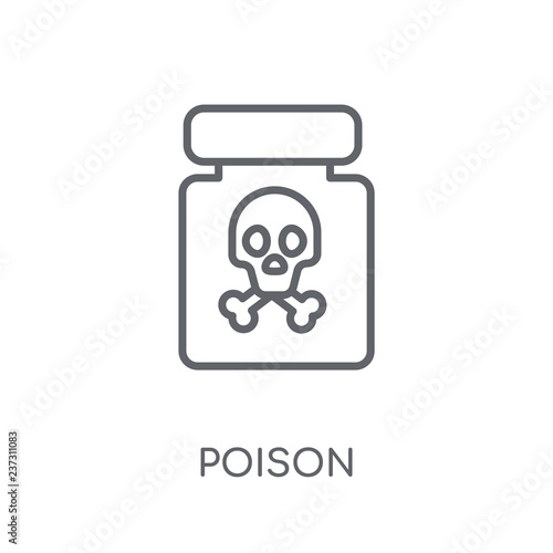 Poison linear icon. Modern outline Poison logo concept on white background from Health and Medical collection