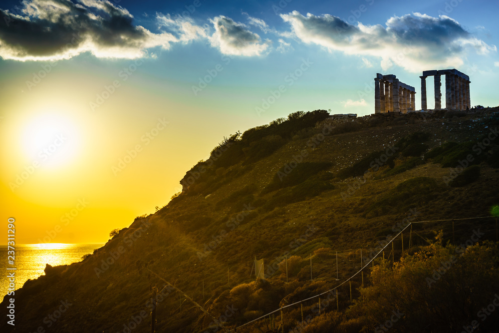Greek temple of Poseidon, Cape Sounio Greek temple of Poseidon, Cape Sounio