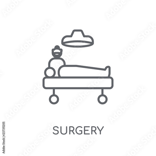 Surgery linear icon. Modern outline Surgery logo concept on white background from Health and Medical collection