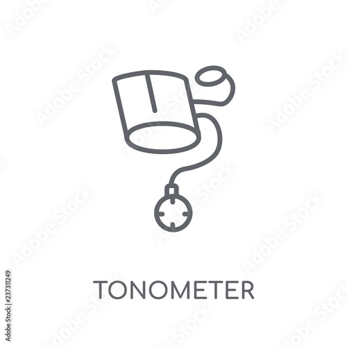 Tonometer linear icon. Modern outline Tonometer logo concept on white background from Health and Medical collection