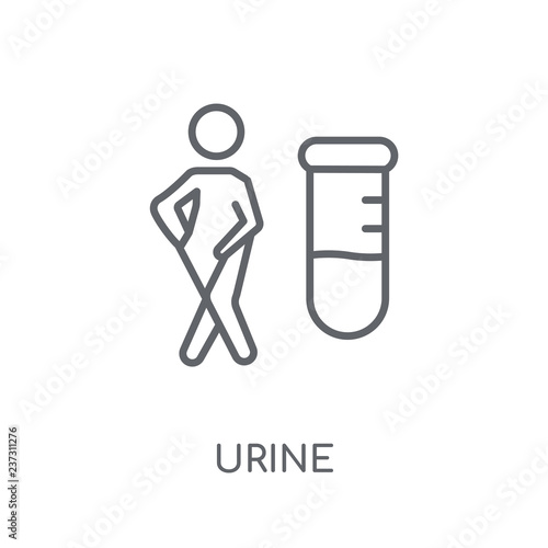Urine linear icon. Modern outline Urine logo concept on white background from Health and Medical collection