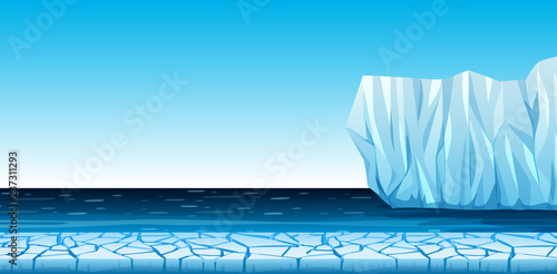 A cold arctic landscape