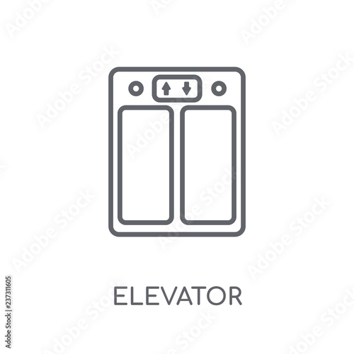 Elevator linear icon. Modern outline Elevator logo concept on white background from Hotel and Restaurant collection