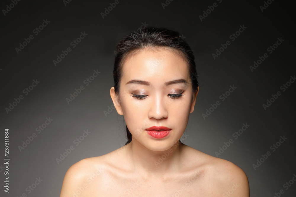 Young beautiful Asian woman facial expression Young beautiful Asian woman facial expression