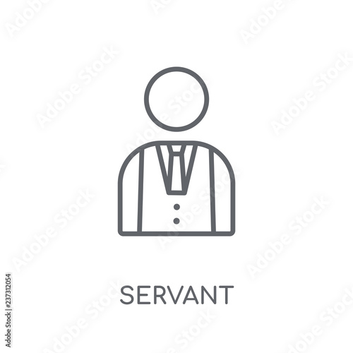 Servant linear icon. Modern outline Servant logo concept on white background from Hotel and Restaurant collection