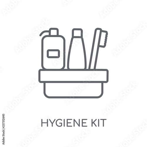 hygiene kit linear icon. Modern outline hygiene kit logo concept on white background from Hygiene collection