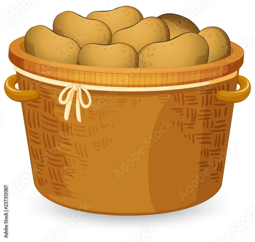 A basket of potato