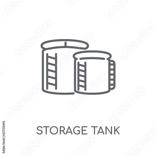 storage Tank linear icon. Modern outline storage Tank logo concept on white background from Industry collection
