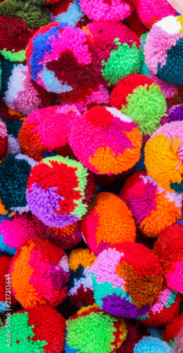 Color full yarn at the market in Thailand