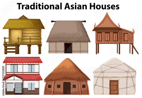 Set of traditional house