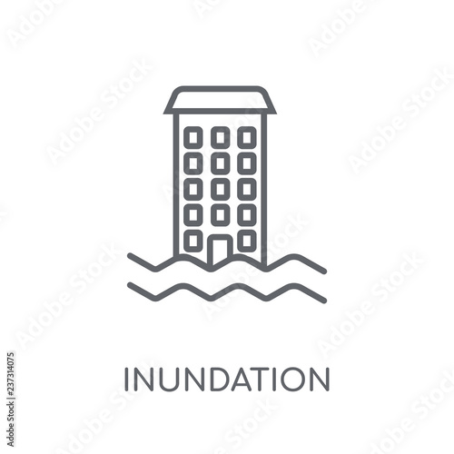 Inundation linear icon. Modern outline Inundation logo concept on white background from Insurance collection