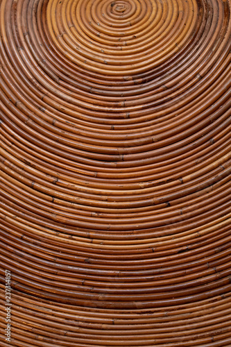 Vintage curved wicker table texture