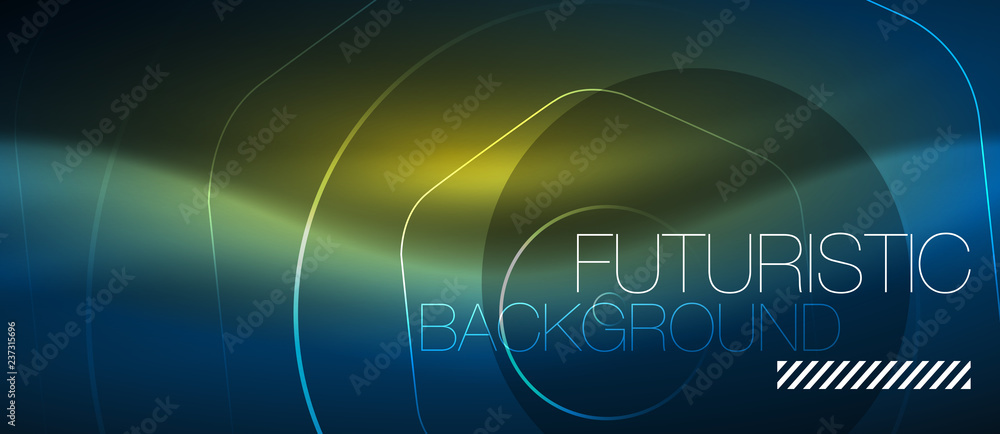 Neon glowing lines, magic energy space blue light concept, abstract background wallpaper design Neon glowing lines, magic energy space blue light concept, abstract background wallpaper design