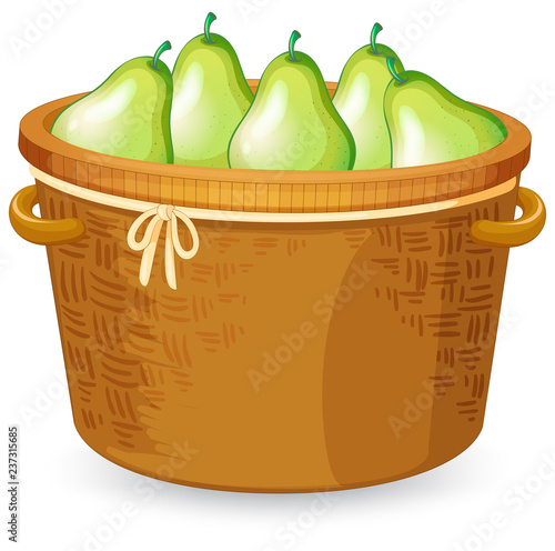 A basket of pear