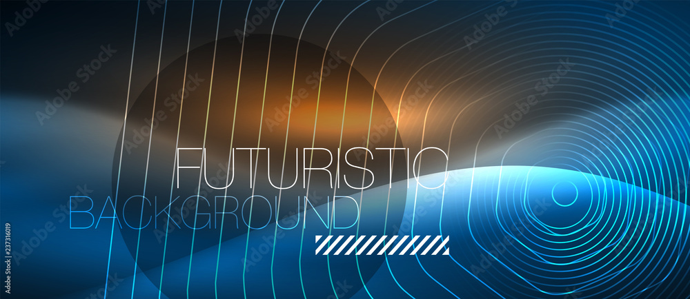 Neon glowing lines, magic energy space blue light concept, abstract background wallpaper design Neon glowing lines, magic energy space blue light concept, abstract background wallpaper design