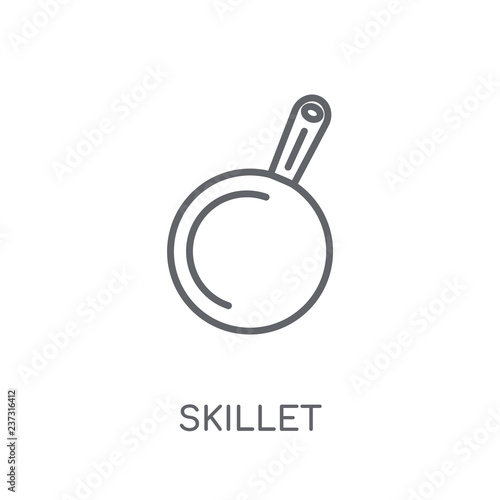 skillet linear icon. Modern outline skillet logo concept on white background from kitchen collection