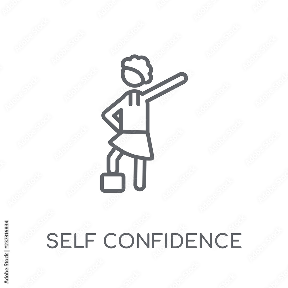 Self Confidence linear icon. Modern outline Self Confidence logo ...