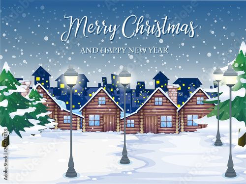 Merry Christmas winter background