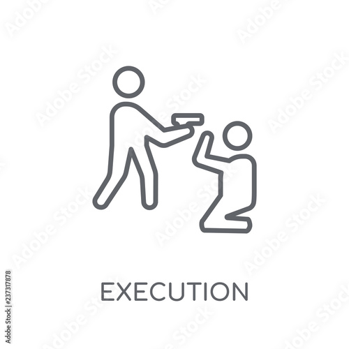 Execution linear icon. Modern outline Execution logo concept on white background from law and justice collection