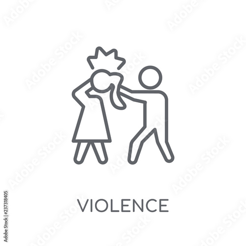 Violence linear icon. Modern outline Violence logo concept on white background from law and justice collection
