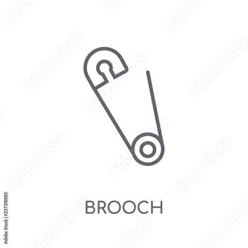 Brooch linear icon. Modern outline Brooch logo concept on white background from Luxury collection