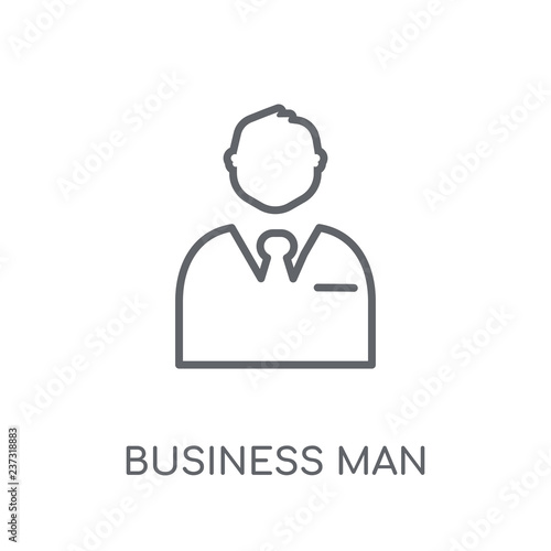 Business man linear icon. Modern outline Business man logo concept on white background from Luxury collection