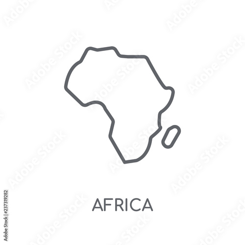 Africa linear icon. Modern outline Africa logo concept on white background from Maps and Locations collection