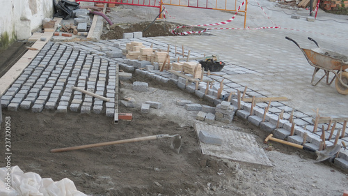 Roadworks in Andalusian village