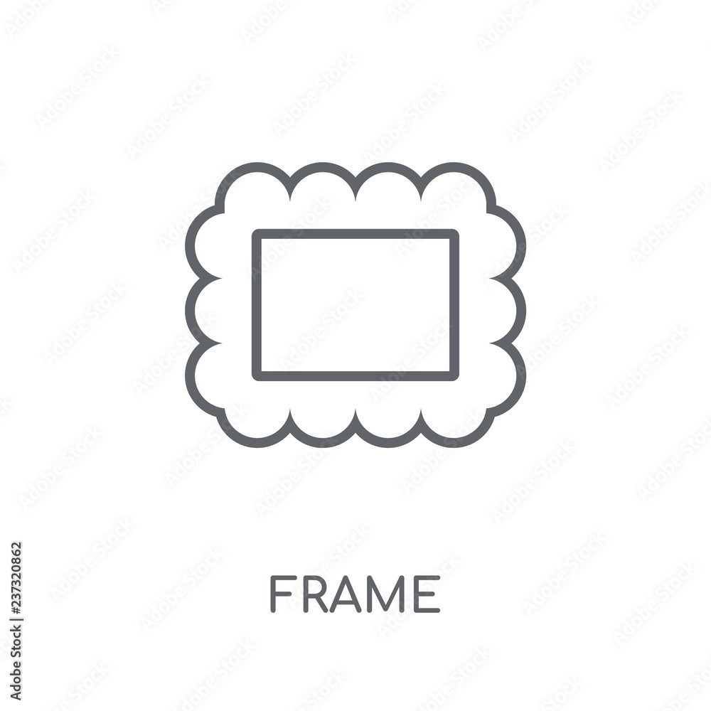 Frame linear icon. Modern outline Frame logo concept on white