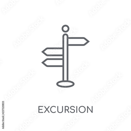 Excursion linear icon. Modern outline Excursion logo concept on white background from Museum collection