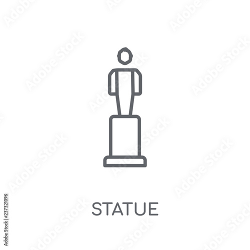 Statue linear icon. Modern outline Statue logo concept on white background from Museum collection