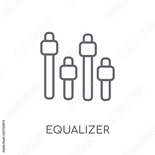 Equalizer linear icon. Modern outline Equalizer logo concept on white background from Music collection