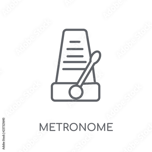 Metronome linear icon. Modern outline Metronome logo concept on white background from Music collection