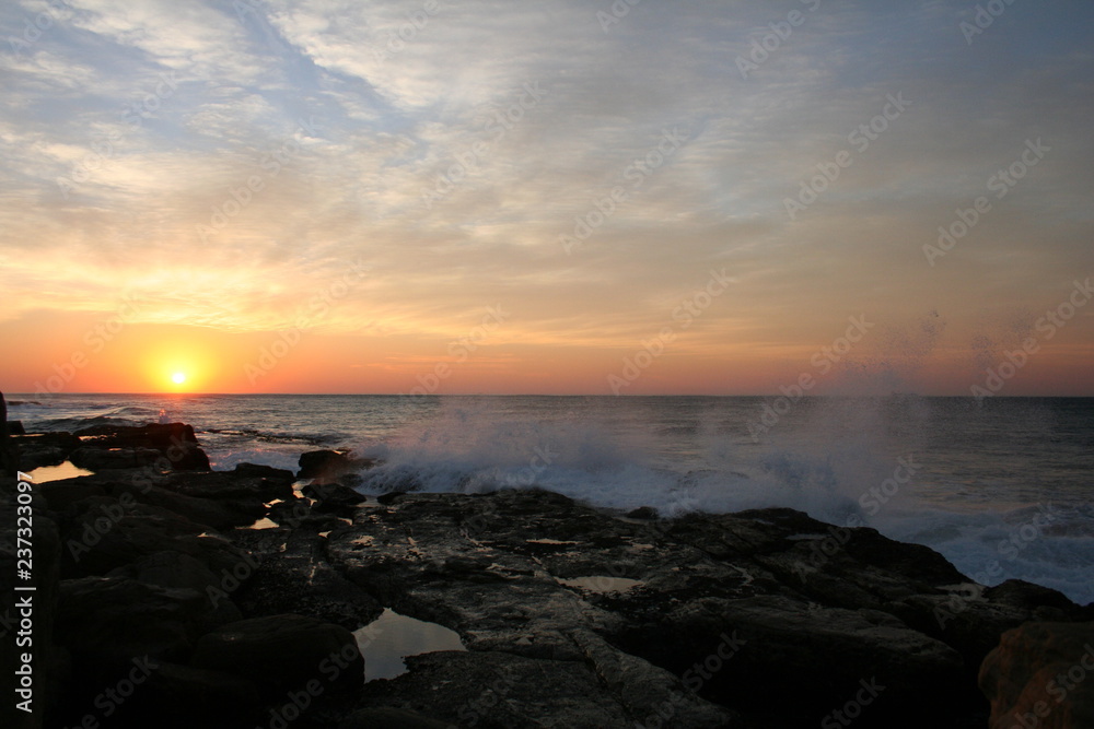 Sunrise over the ocean