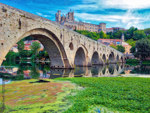 Old Bridge at Beziers, south of France