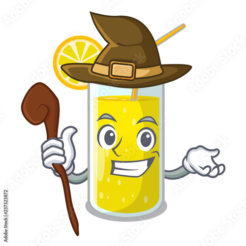 Witch lemon juice glass on character table