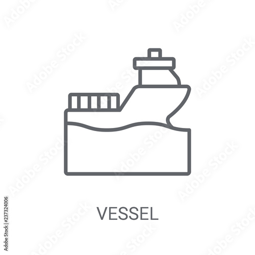 Vessel icon. Trendy Vessel logo concept on white background from Nautical collection