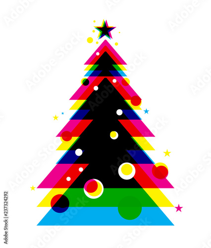 Christmas tree abstract