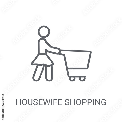 Housewife shopping icon. Trendy Housewife shopping logo concept on white background from People collection