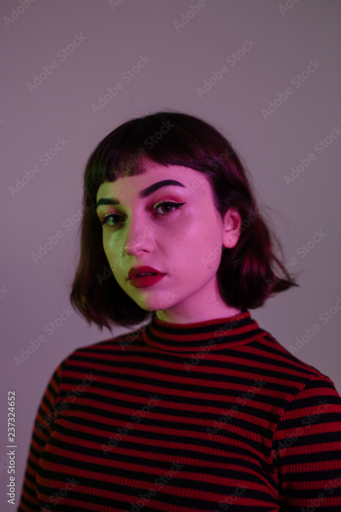 Portrait of young model with makeup Portrait of young model with makeup