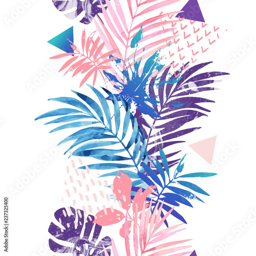 Creative seamless pattern inspired by summer holidays